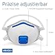 VEVOX® FFP3 Maske mit Ventil – 5er, 10er oder 20er Set – Staubmaske – Atemschutzmaske – Staubschutzmaske – Feinstaubmaske – Atemschutz z.B. gegen Feinstaub, Schimmel oder Asbest