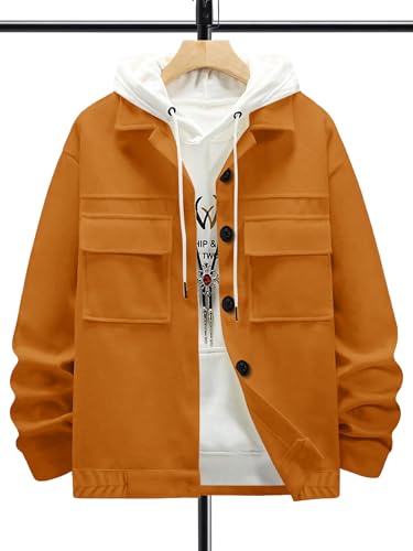 Image of Noble Monk Men's Regular Fit Solid Sweatshirt | Cargo Pocket | Full Sleeve |Stylish Sweatshirt for Men