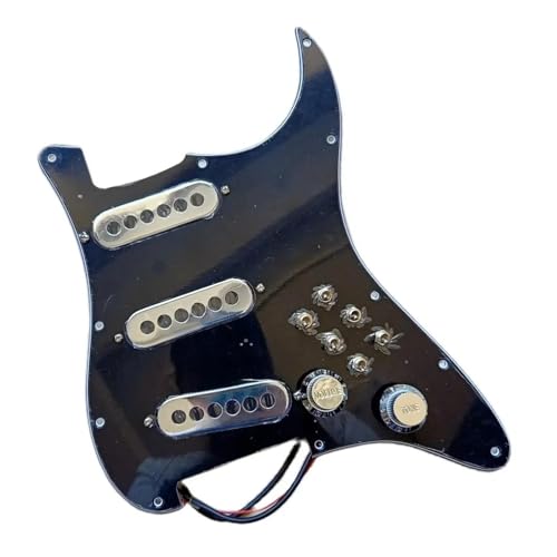 Faisceau de câblage complet pour guitare et mini pickguard chromé vintage 6 voies