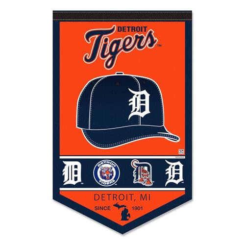 WinCraft Detroit Tigers Heritage History Banner Pennant