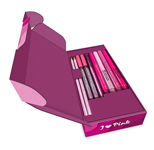 Kit Pink Lover para presente, Faber-Castell, KIT/PINKL, Edição Limitada, 9 peças