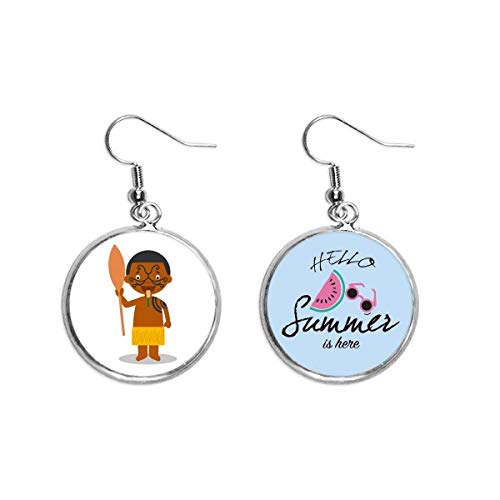 Pendientes de sandia ligeros y antialergicos Quant negro diseño de dibujos animados para verano