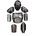 ANTIQUE GIFT STORE Mandalorian Beskar Armor Costume Set, Full Body Suit with Helmet, 8-Piece LARP Combat Armor, Black