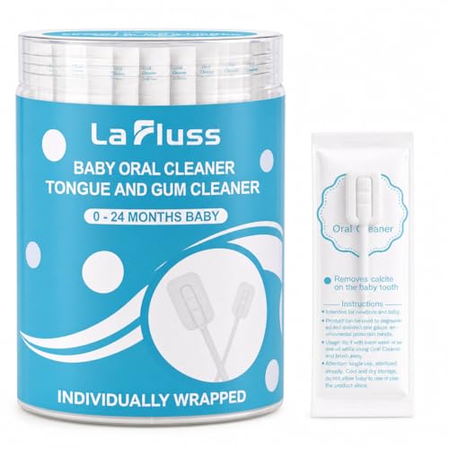 La Fluss Baby Oral Cleaner 30 pcs Tongue Cleaner for Newborn Gum Cleaner Infant Dental Care from 0 to 24 Months