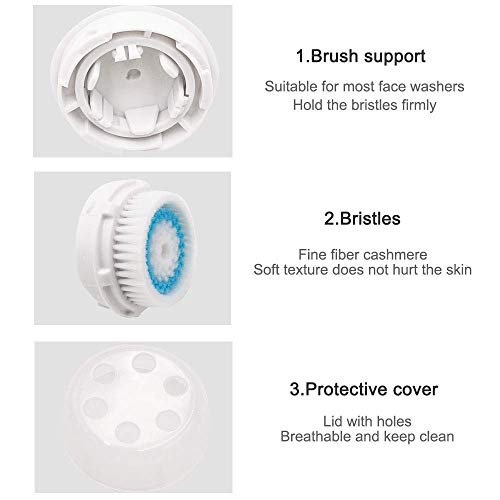 Compatible Replacements Facial Cleansing Brush Heads - Facial Brush Replacements Head,Suitable For All Skin Types (Green Four) #TOP26