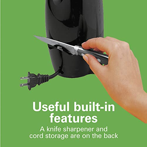 Hamilton Beach Electric Automatic Can Opener With Auto Shutoff, Knife Sharpener, Cord Storage, And Surecut Patented Technology, Extra Tall, Black #TOP5