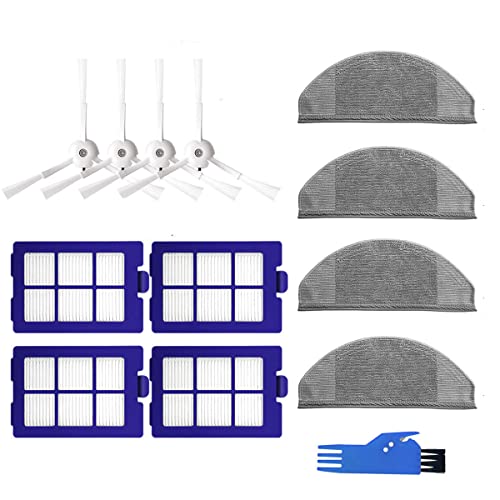 Accessoires Eufy RoboVac X8 Hybrid - 4 brosses, 4 filtres et 4 serpillères