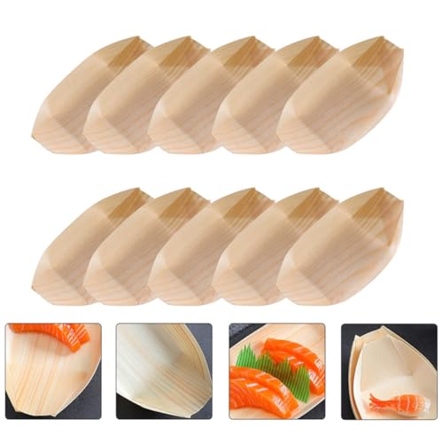 Platos desechables Mobestech madera sintética 7 pulg 50 pcs miniatura 7