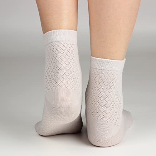 Cotton Day Girls Thin Lightweight Dressy Ankle Short Socks (2T-4T Off White Size 4) #TOP7
