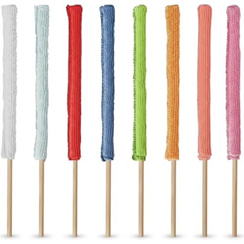 10PCS Mini Microfiber Dusters – Ultra-Thin Detail Brushes for Radiators, Vents, Blinds & Gaps – Washable Dusting Sticks for Narrow Space Cleaning