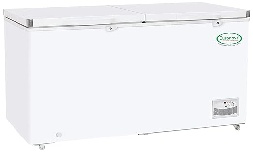 EURONOVA EHF-550 Multifunctional Double Door Hard Top 550 Liters Deep Freezer and Cooler (550 ltrs Deep Freezer)