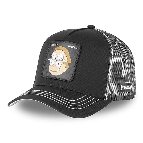 Capslab Morty Waves Black Rick and Morty Trucker Cap - One-Size