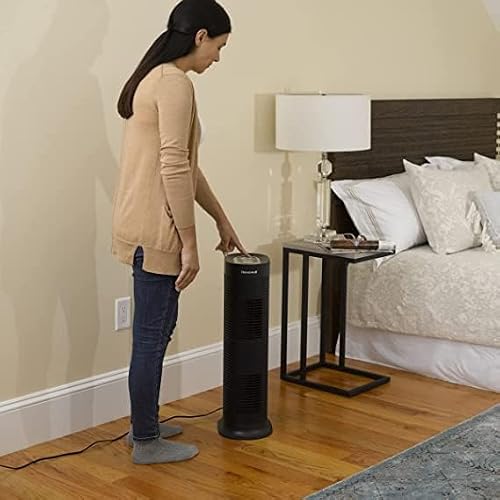 Honeywell Allergenplus Hepa Tower Air Purifier, Allergen Reducer For Medium-Large Rooms (170 Sq Ft), Black - Wildfire/Smoke, Pollen, Pet Dander, And Dust Air Purifier, Hpa160 #TOP4