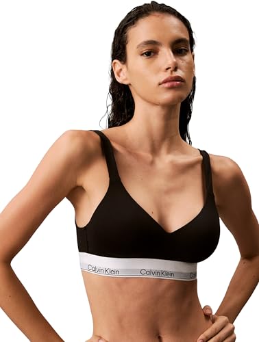 Calvin Klein Mujer Sujetador Tipo Bralette Elástico Lift, Negro...