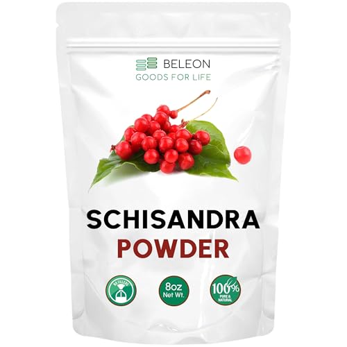 Beleon Goods For Life Schisandra Powder 8 oz - Direct Crushed Whole Berry, Supports Vitality & Daily Wellness
