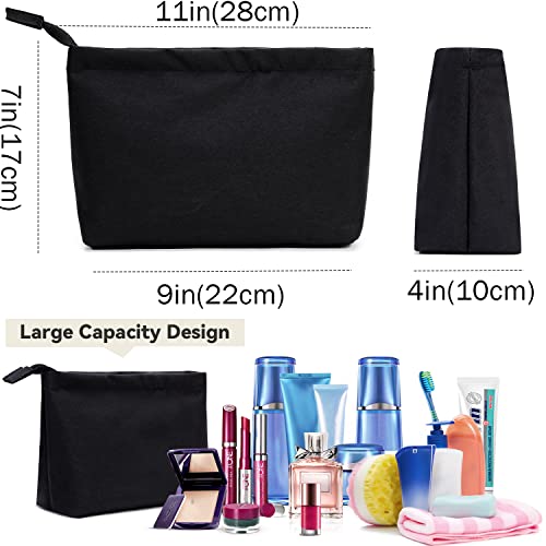 Funseed Large Travel Toiletry Bag For Women And Men, Portable Makeup Organizer, Water-Resistant Travel Shaving Bag For Toiletries Accessories, Cosmetic (Black) #TOP2