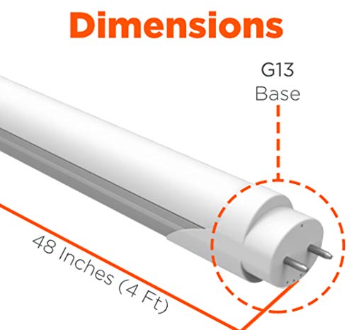 Goodbulb 48 Inch Led Tube | F32T8/841/Eco Garage Light Replacement | 18W Medium Bi-Pin Base Daylight | High Output Shop Light 2800 Lumens T8 Led Hybrid Tube | Plug And Play Or Ballast Bypass | 4 Pack #TOP1