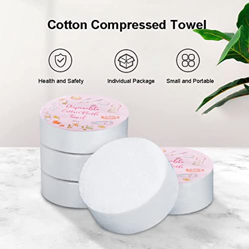 5Pcs Large Compressed Towel 60 * 24 Inch,Disposable Cotton Bath Towels.5 Individually Wrapped Reusable Suitable For Hiking Camping Beach Swimming And Traveling #TOP4