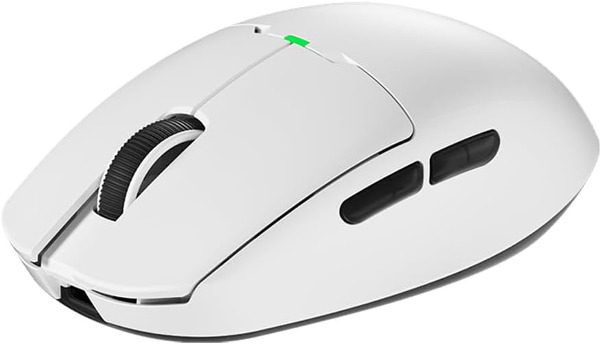 Aigo GM80 PLUS Beyaz Kablosuz Gaming Mouse - 12000 DPI, PAW3311 Sensör, 3 Modlu Bağlantı (USB, 2.4G, Bluetooth), Ultra Hafif 52.2g