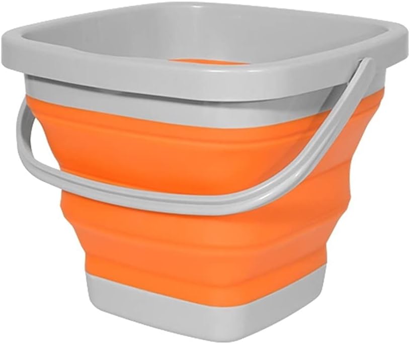 Bait Bucket Folding Bucket Portable Travel Fishing Bucket Outdoor BucketMultifunctional Water Storage Telescopic Bucket Minnow Bucket (Color : Orange, Size : 10L)