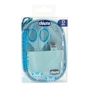 Set De Manucure Pour Bébé - Ciseaux, Lime Et Coupe-Ongles Chicco Bleu