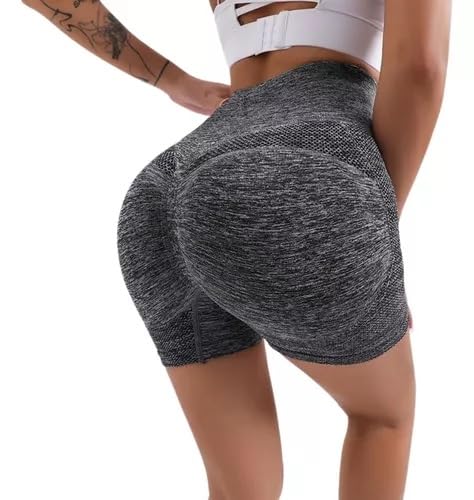 Short Feminino Empina Bumbum Fitness Para Treino Academia Yoga Corrida Verão Sem Costura Cintura Alt