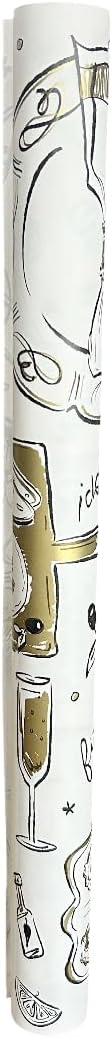 Cocktail Party Paper Table Runner Roll - 30 Inch Wide Disposable Runner for Parties or Weddings - Made in USA