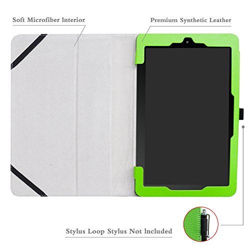 RCA 10 Viking Pro/Viking II/Cambio W101 V2 Case,Mama Mouth PU Leather Folio Stand Cover for 10 inch RCA 10 Viking Pro/Viking II/Cambio W101 (V2) 10.1" 2-in-1 Tablet,Green