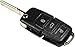 HQRP Volkswagen Folding Flip Key Fob Shell Remote Case Keyless Entry with 4 Buttons and CR2032 Battery - Compatible with Beetle / CC / EOS / GTI / Golf Mk4 / Jetta Mk5 / Passat, and Rabbit Models