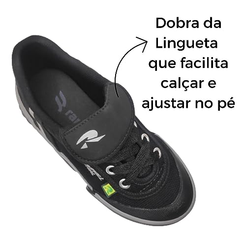 Tenis Ad Masc Futsal, Randall, Adulto Unissex, Preto/Prata, 37