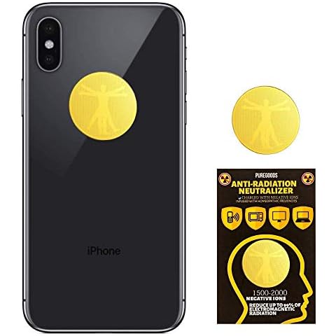Rmeet Phone Radiation Protection Stickers,4 Pack EMF Protection Anti Radiation Protector Shield Neutralizer Blocker for CellPhone Electronics Laptops Tablets TV 24K Gold Cover