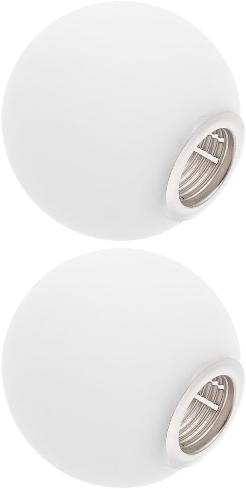 Healifty 2pcs Frosted Glass Globe Lamp Shade G9 60MM Replacement for Chandelier and Wall Sconces Opal White Finish for Home Lighting Fixtures