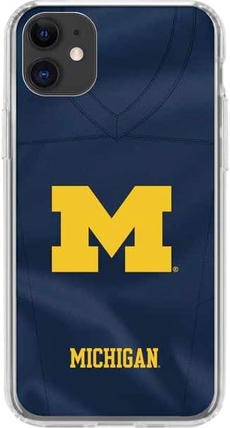 Skinit Clear Phone Case Compatible with iPhone 11 - Officially Licensed University of Michigan M Logo Bold Design