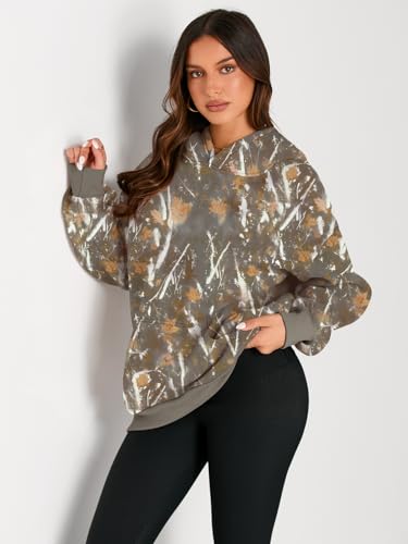 image for Trendy Queen Womens Camo Hoodies Oversized Fleece Sweatshirts Fall Fas