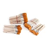Malerpinsel Set Pinselset mit Nylonborsten, Flachpinsel in Größen Pinsel zum Malen von Wänden, 100 Stück Farbe Streichen mit 12 13 27 35 und 41 mm Breiten für Kunstprojekte, und Heimdekoration