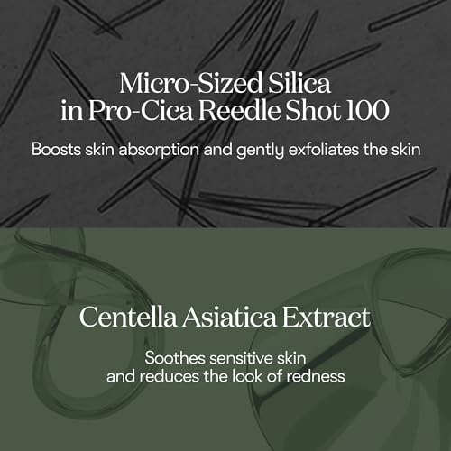 VT COSMETICS Pro Cica Reedle Shot 100 2-Step Hydrogel Mask(34.5gx4ea), Intensive Calming, Exosome Centella Asiatica, Blemish Relief, Overnight Melting Mask, Korean Facial Mask