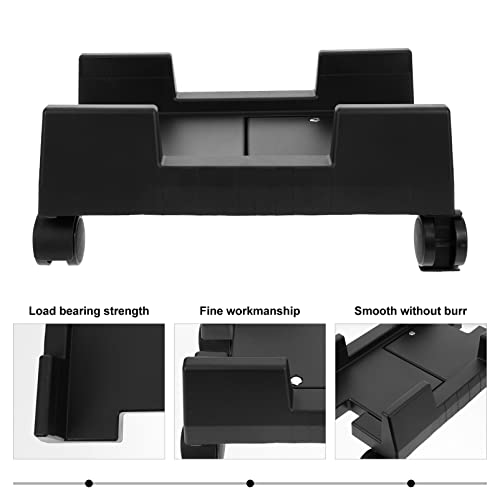 Soporte para CPU de escritorio Sewroro con ruedas, soporte móvil para torre de computadora para oficina en casa, fácil de limpiar y ventilado, almacenamiento elevado para torres de CPU miniatura 5