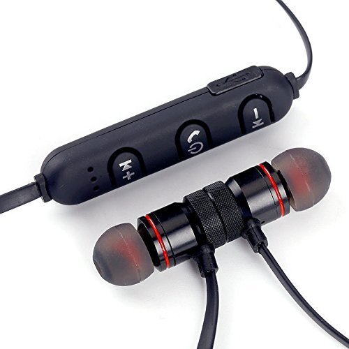 gobuy Wireless Magnet Bluetooth Earphone Headphone with Mic, Sweatproof Sports Headset, Best for Running and Gym, Stereo Sound Quality