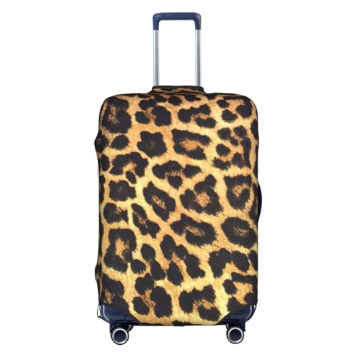Housse de bagage élastique léopard blanc XL valise personnalisée zippée grand format