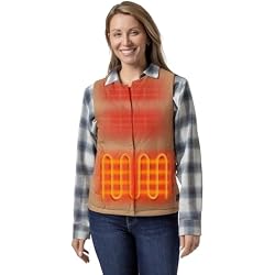 ORORO Women's Ultra Lightweight Heated Vest Liner with 4 Heat Zones, Soft Heated Quilted Vest with Battery