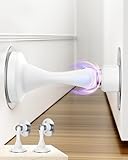 Door Stoppers Magnetic Door Stop - 2 Pack Heavy Duty Stainless Steel Door Holder to Keep Door Open, No-Drill Strong Adhesive & Screws, Wall & Floor Mounting Door Stoppers for Bottom of Door,White