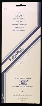 Pre-Cut Black Stamp Mounts Size 260/59