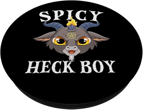 Miniatura 2 de Spicy Heck Boy Satan Baphomet Goat Demon Satanic Pentagram PopSockets PopGrip intercambiable