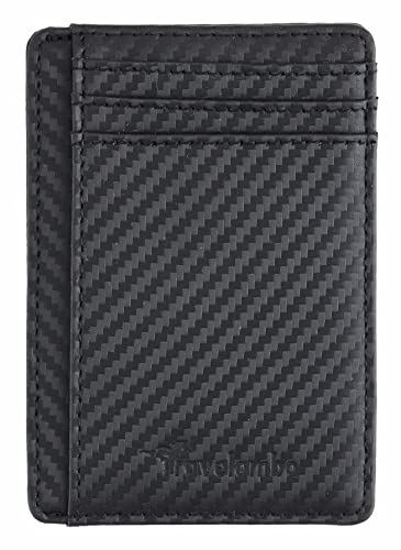 Travelambo Front Pocket Minimalist Leather Slim Wallet #TOP3