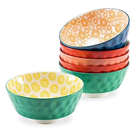 Henten Home Suppenschüssel, Müslischalen 6er Set aus Porzellan - 850 ml , Müslischüssel/Müsli Schale/Dessertschale/Snackschale/Schüssel Keramik Cover