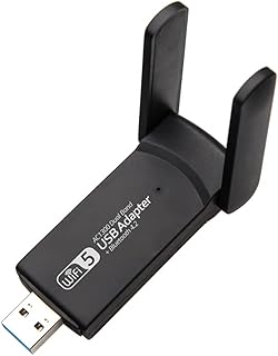 Coverzone Wireless Adaptör Wifi Ağ Kartı Masaüstü Bilgisayar Pc ile Uyumlu 2,4G 5G Destekler 1300Mbps Usb 3.0 Dual Band Usb Adapter 2,4Ghz-5,82Ghz AC1300