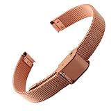 Uhrengurte Kleiner Mesh Edelstahl Watchband -Kinder -Gril -Armband 6 mm 8 mm 10 mm 12 mm Silber Gold