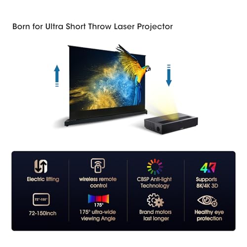 Pantalla motorizada de piso 120'' UST ALR para proyector miniatura 4