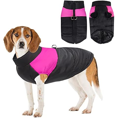 Dog Warm Jacket, Waterproof Dog Coat Jacket For Warmth for Small Medium large Pet Dog Size, Pet Dog Puppy Clothes Vest for Autumn Winter, S, Pink Cover
