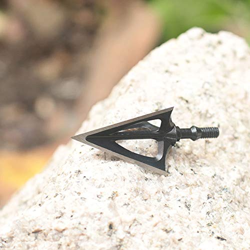 Bgary Broadheads 100 Grain Fixed Blades Archery Broadheads For Crossbow Recurve Bow And Compound Bow 6 Pcs Black #TOP7